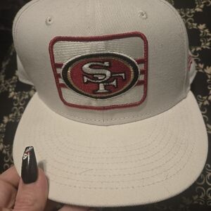 49ers Fanatics White and Black Cap